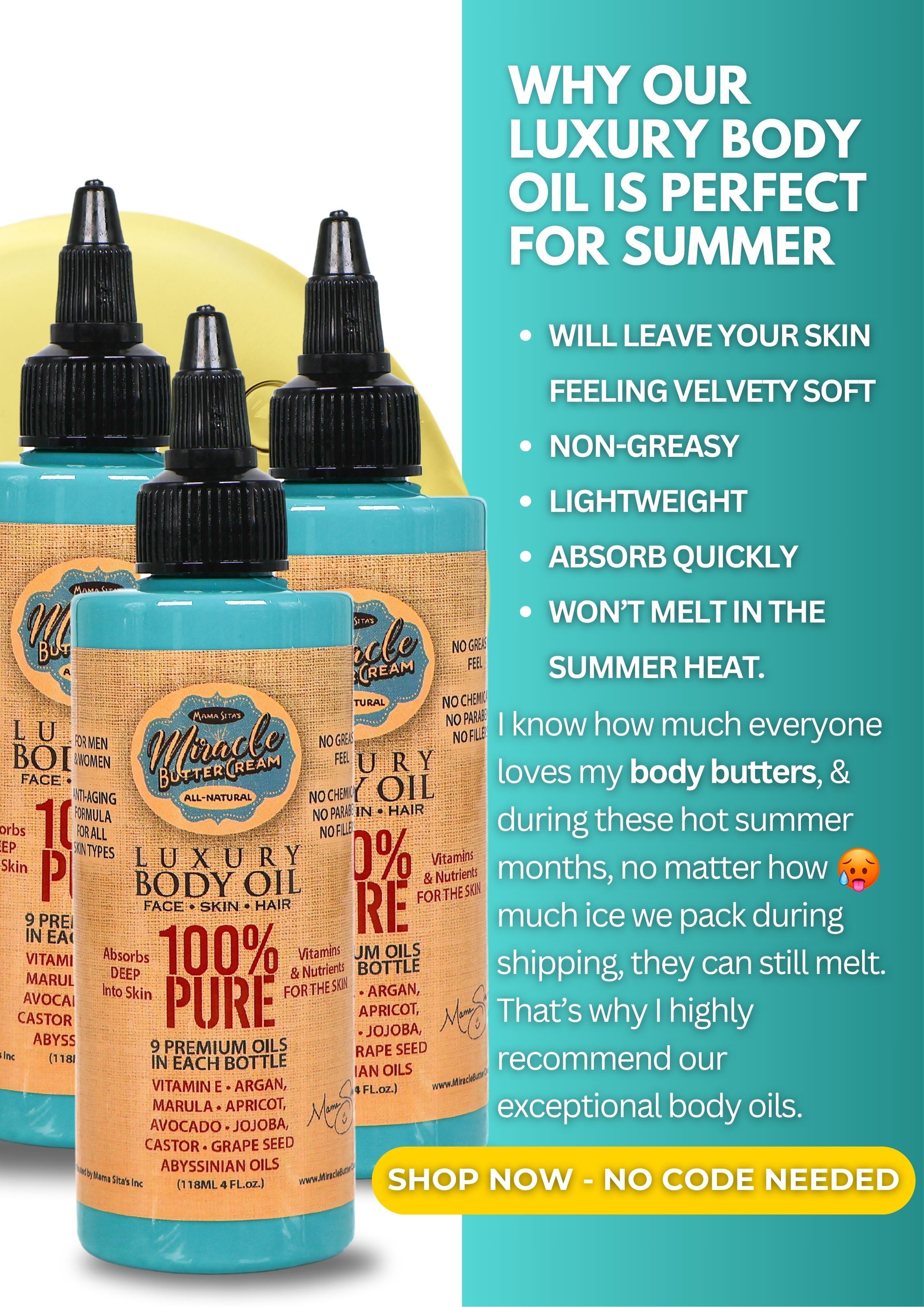 BODY OIL GIVEAWAY - SUMMER SPECIAL - 3 FREE