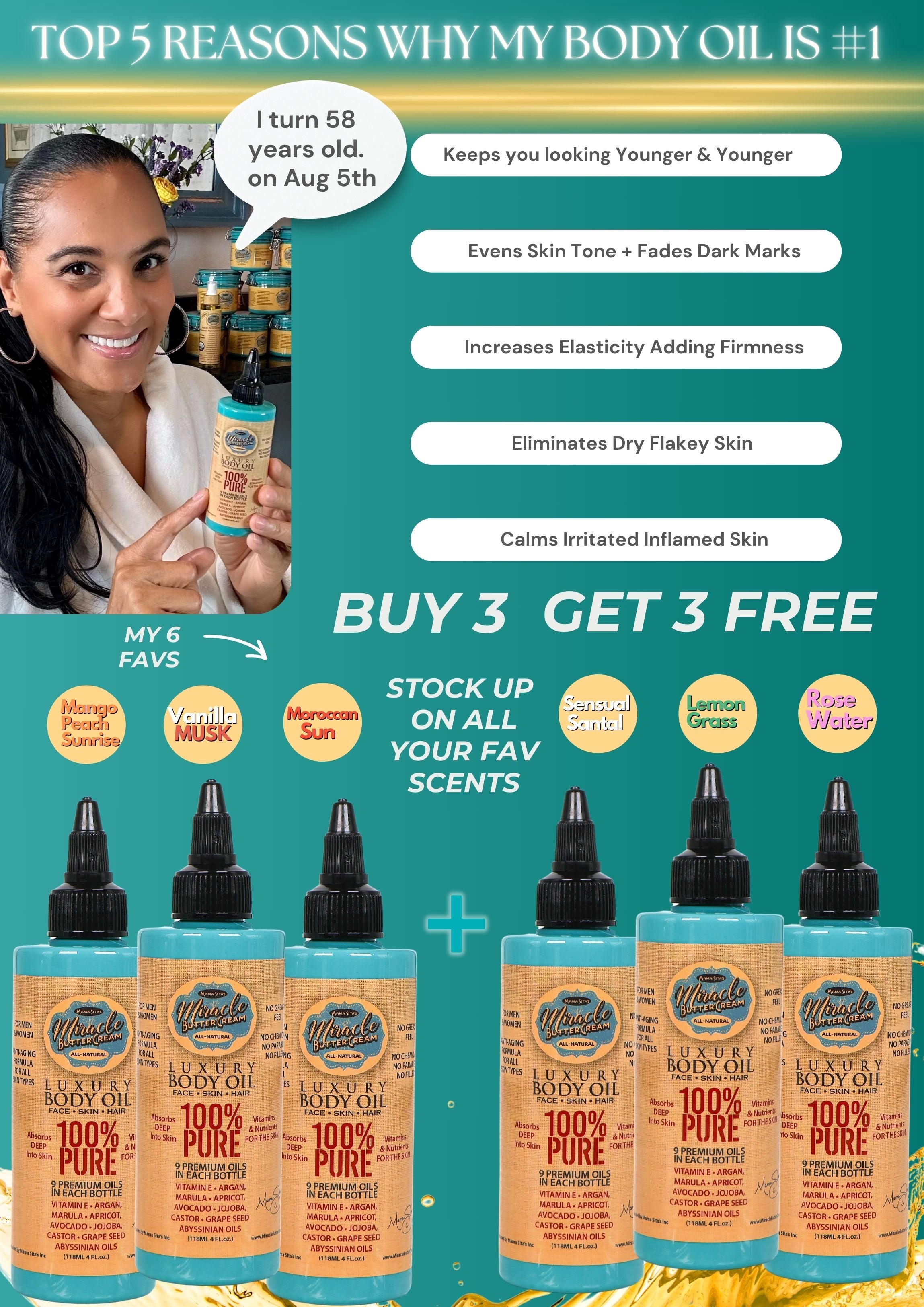 BODY OIL GIVEAWAY - SUMMER SPECIAL - 3 FREE