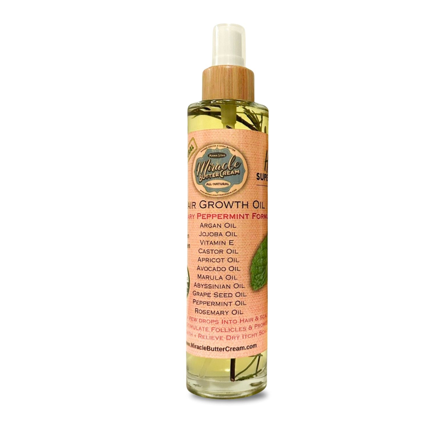 Hair Growth Oil (Rosemary Mint Formula), MiracleButterCream.com