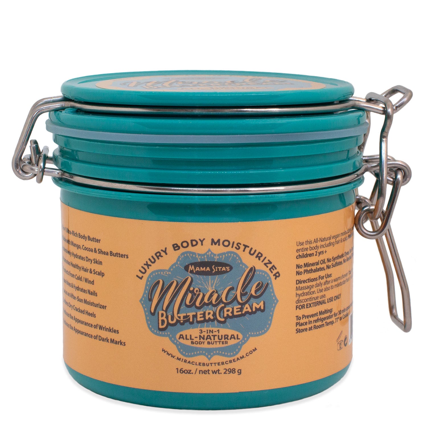 16oz. Miracle Butter Cream open jar, https://miraclebuttercream.com