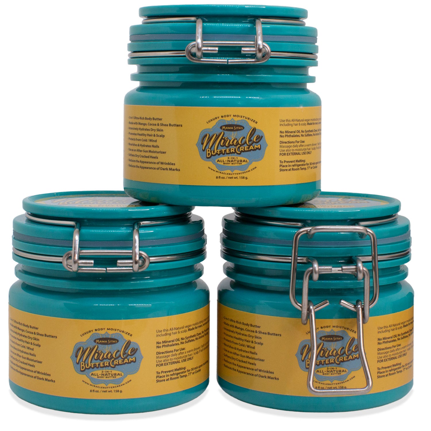 THREE (8oz) Medium Miracle Butter Cream - BUNDLE & SAVE $18, miraclebuttercream.com
