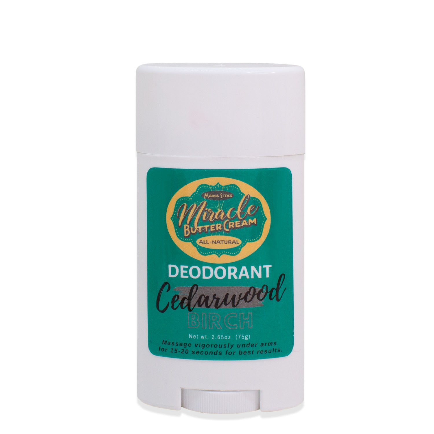 Miracle Butter Cream Deodorant Cedarwood Birch, miraclebuttercream.com