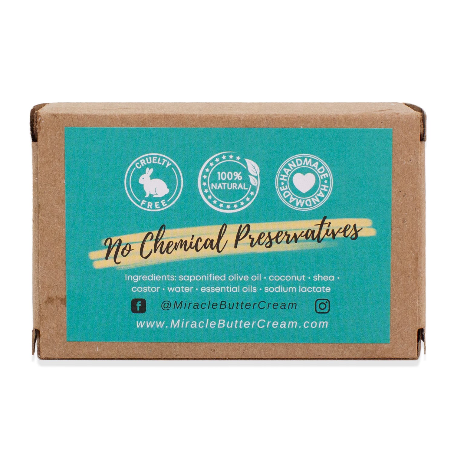 Miracle Butter Cream Facial & Body Soap Box Back, miraclebuttercream.com