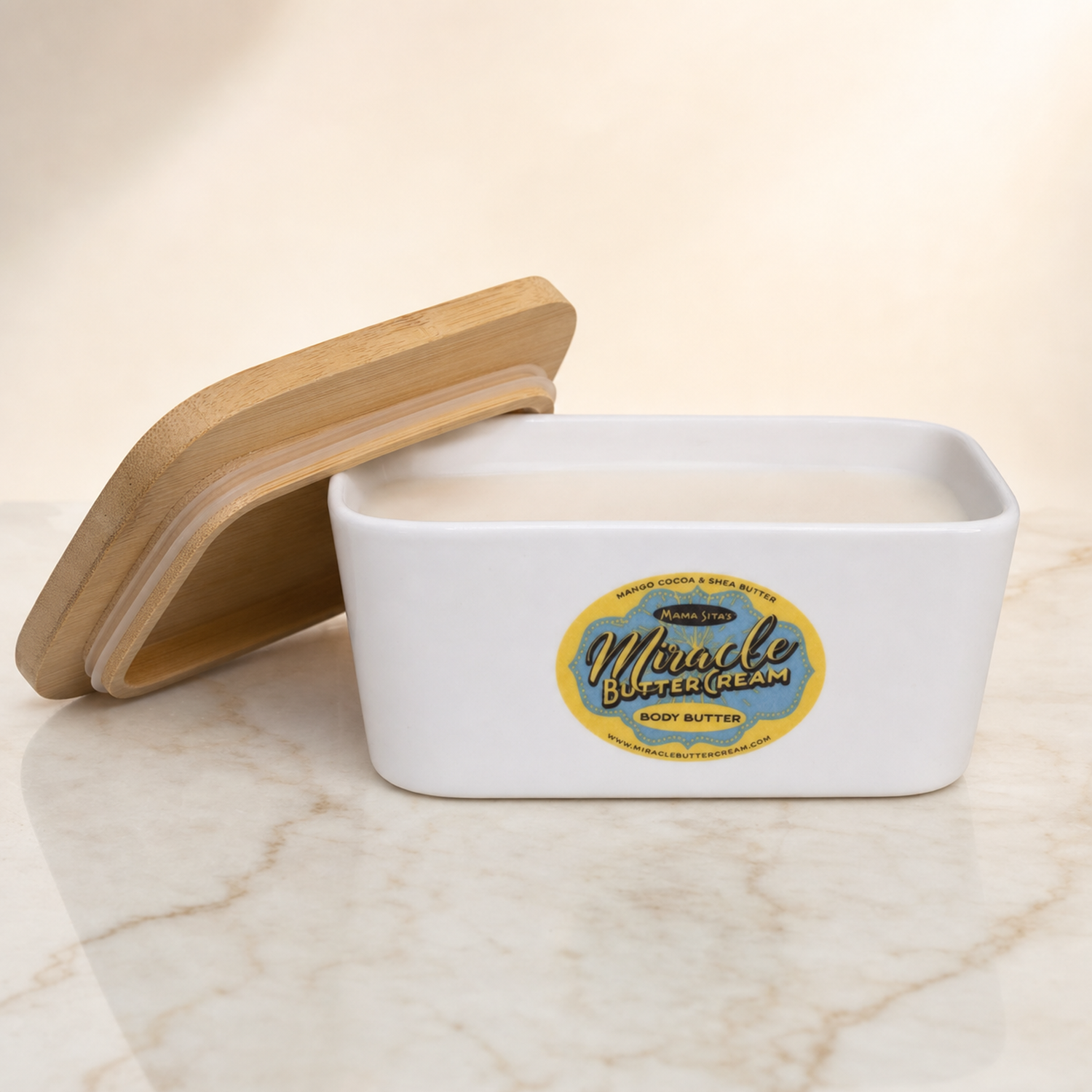 32oz. of MiracleButterCream Pre-Filled Ceramic Butter Keeper