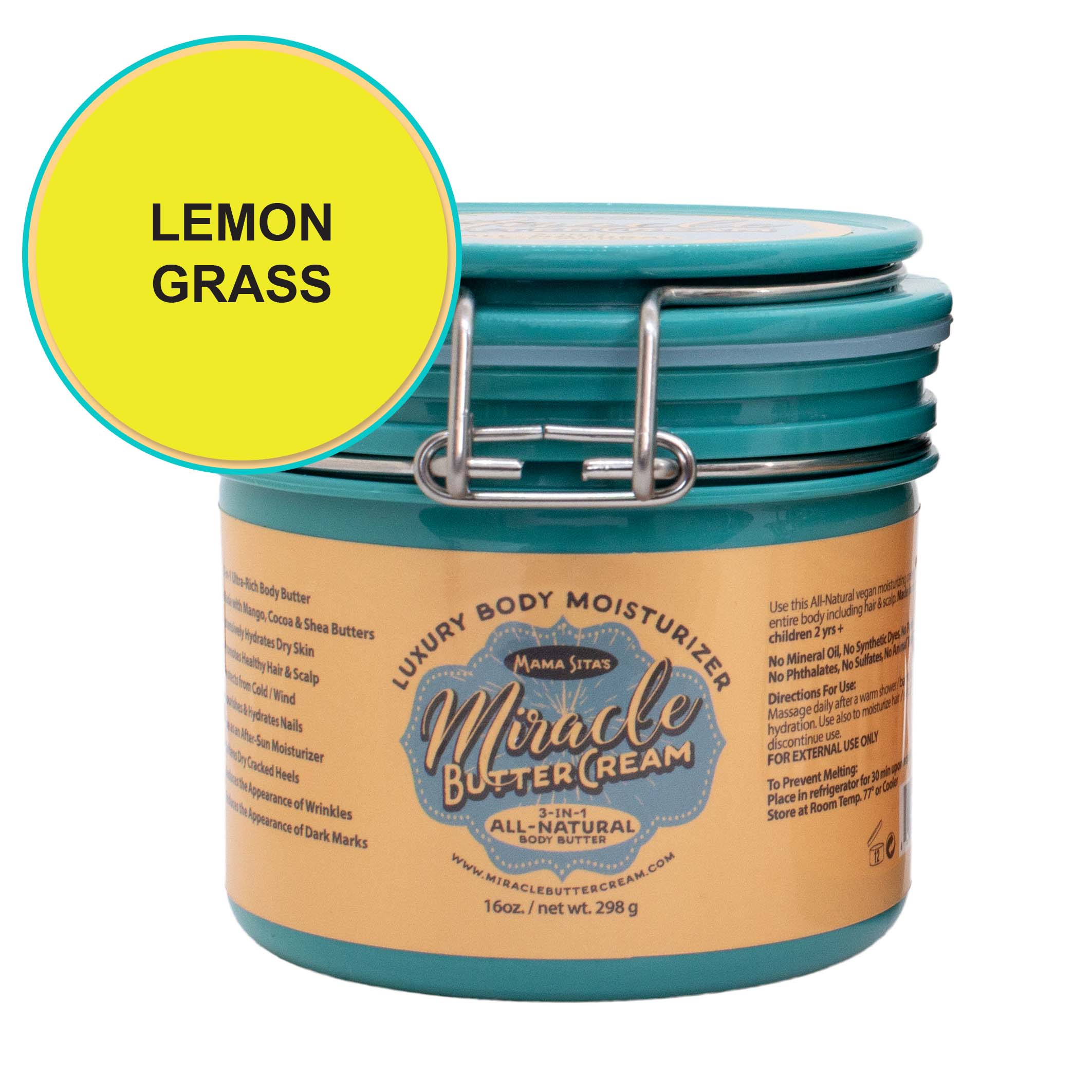 Lemon Grass Miracle Butter Cream 16 oz. miraclebuttercream.com