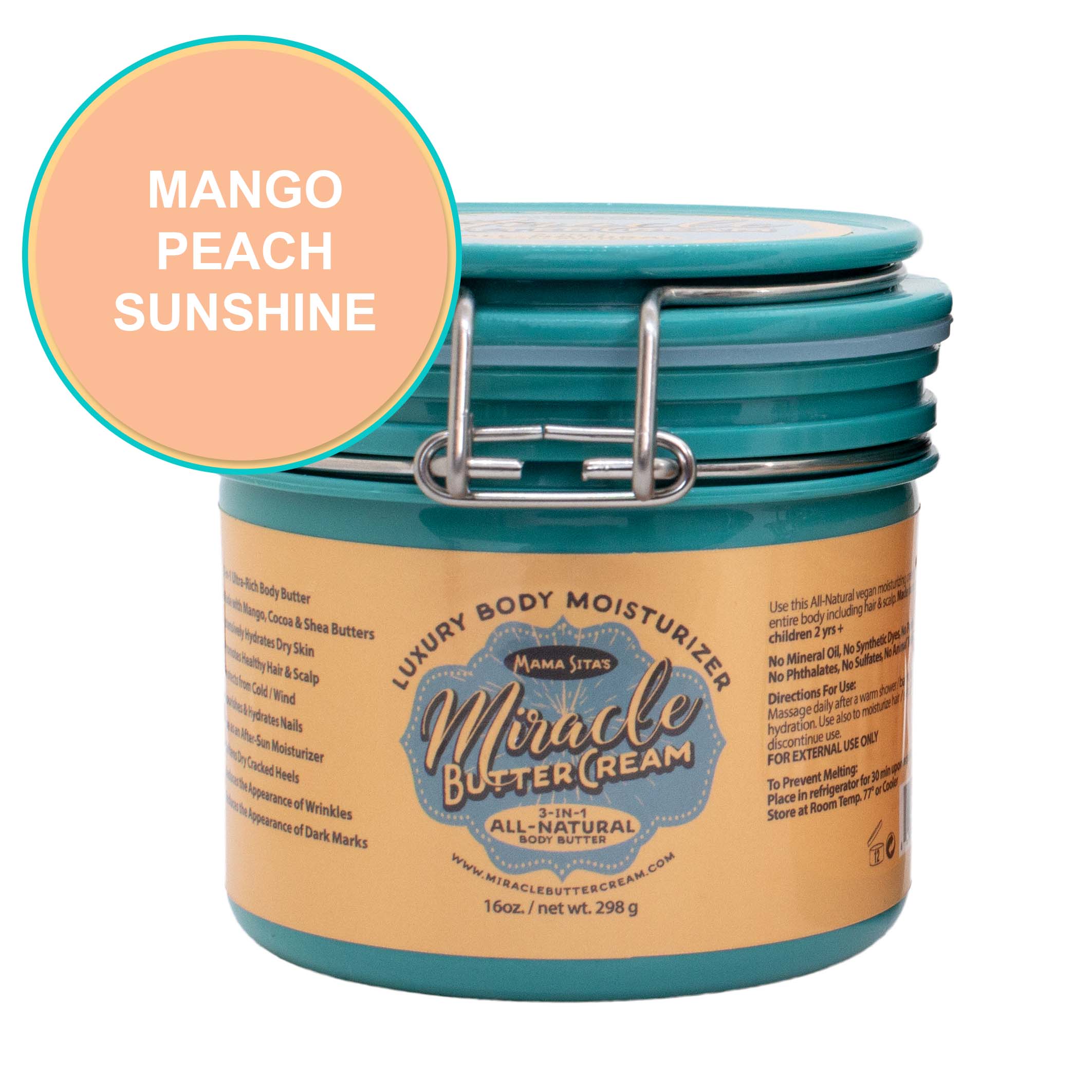 Mango Peach Sunshine Miracle Butter Cream 16 oz. miraclebuttercream.com