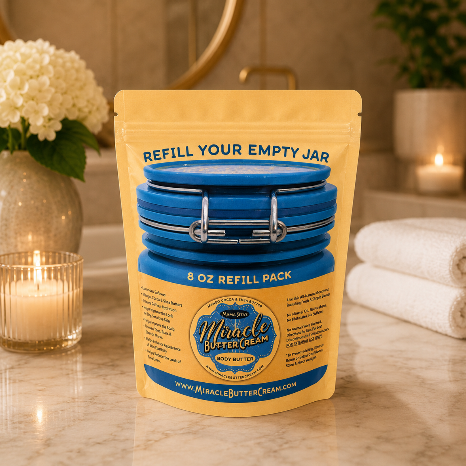 Body Butter REFILL PACKS 8oz, 16oz, &amp; 24oz