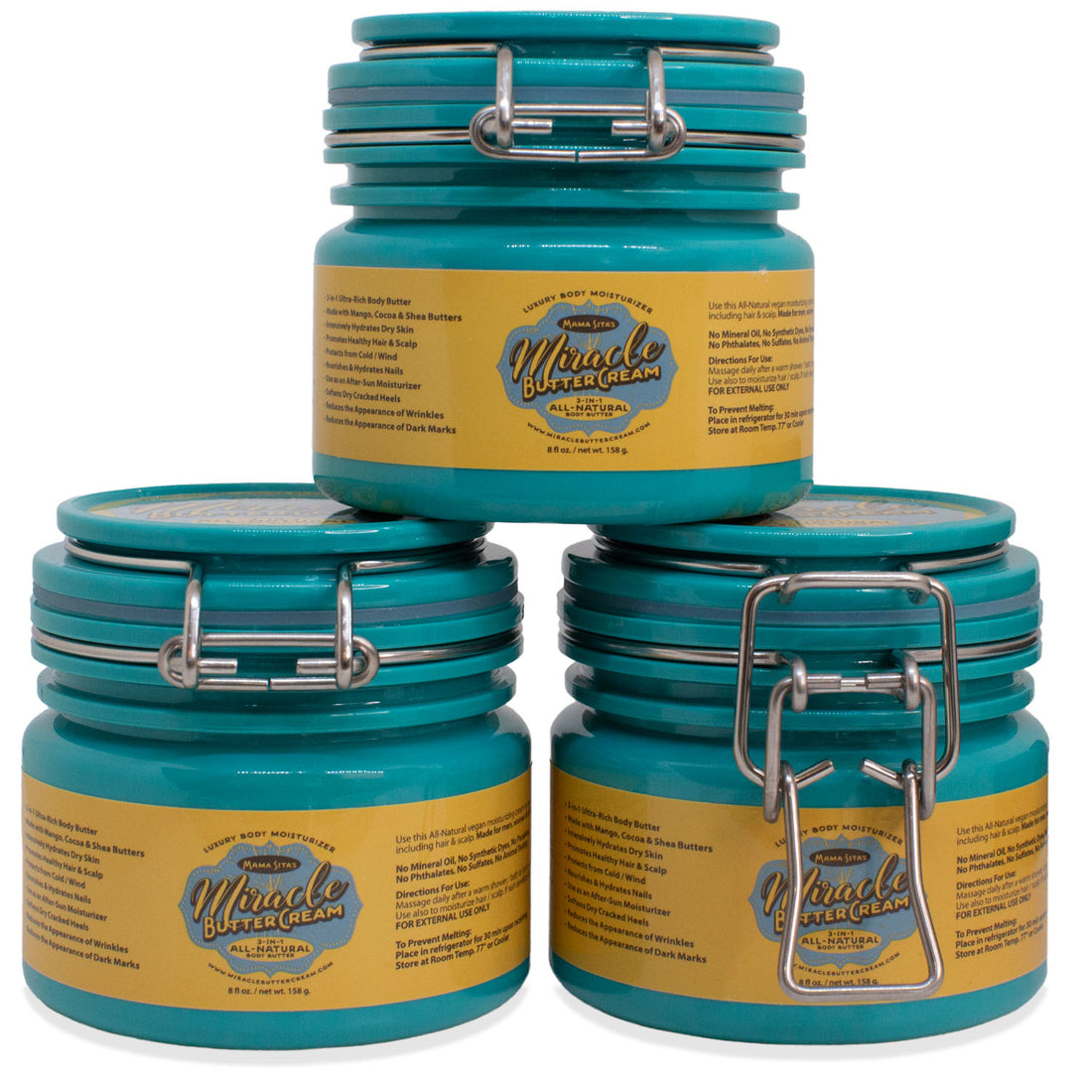 THREE (8oz) Medium Miracle Butter Cream - BUNDLE & SAVE $18, miraclebuttercream.com