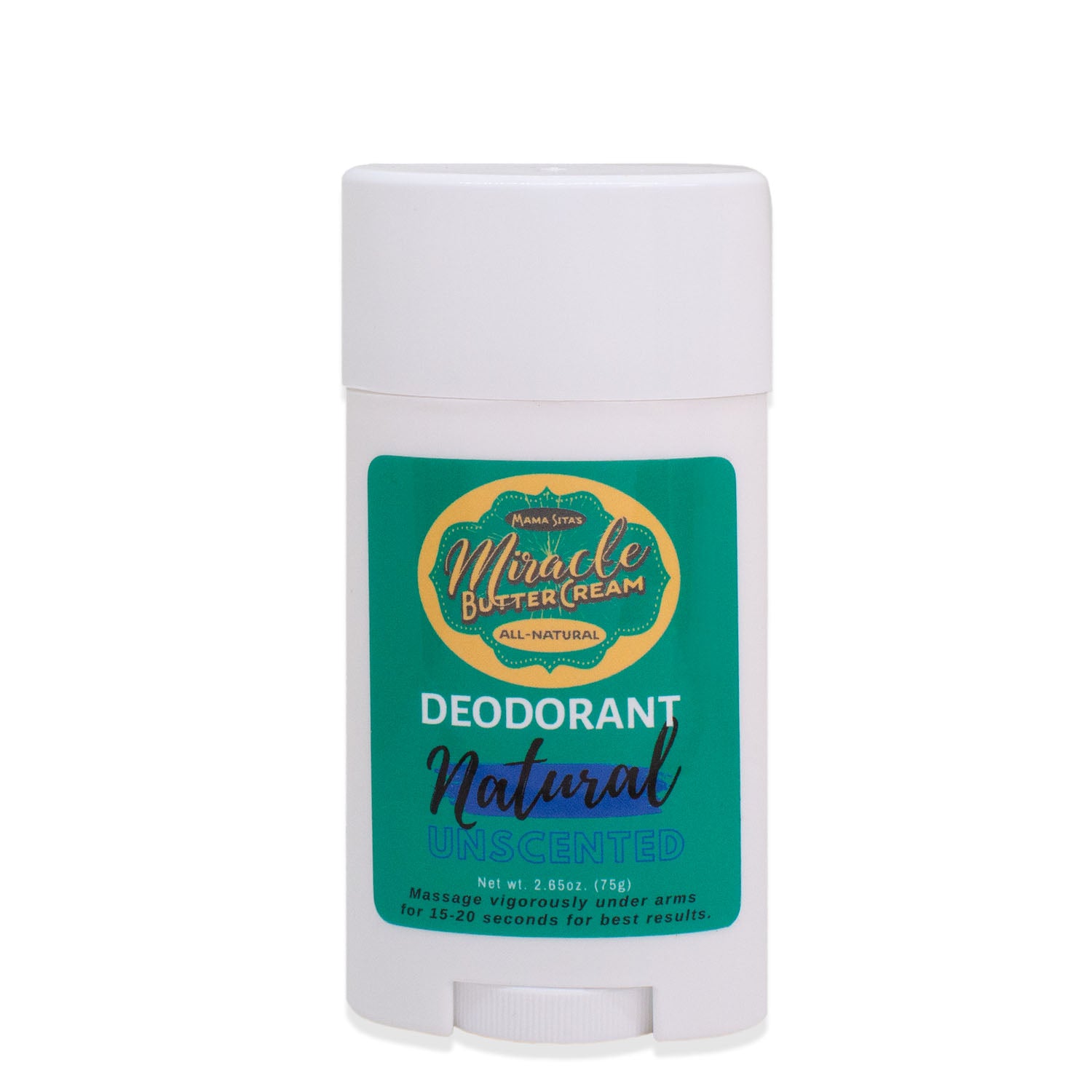 All Natural Organic VEGAN Deodorant Unscented - WORKS! (with Shea Butter)