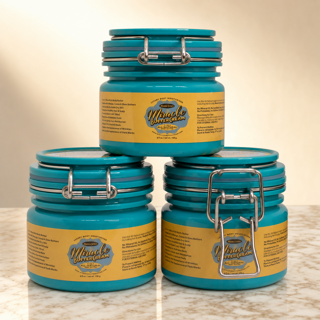 THREE (8oz) Med Miracle Butter Cream - BUNDLE &amp; SAVE $18