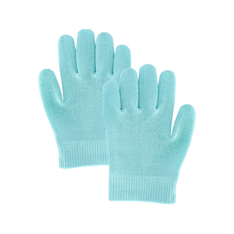 Women's Moisture Lockin' Gloves & Socks turquoise closed fingertips, miraclebuttercream.com